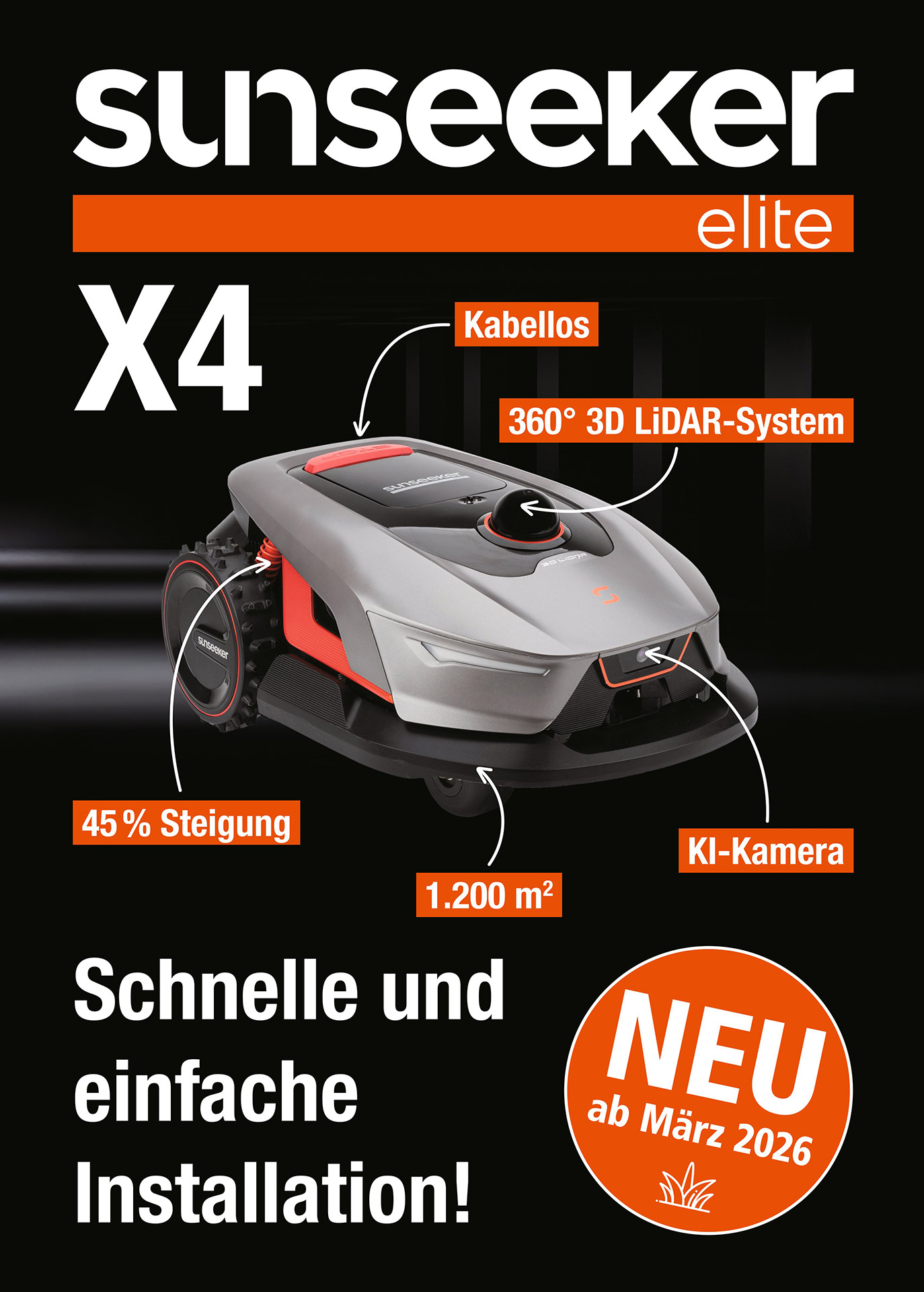 Sunseeker X4 - Schnell und einfache Installation